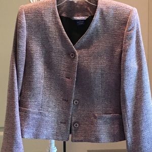 Pink/grey wool suit jacket 8P